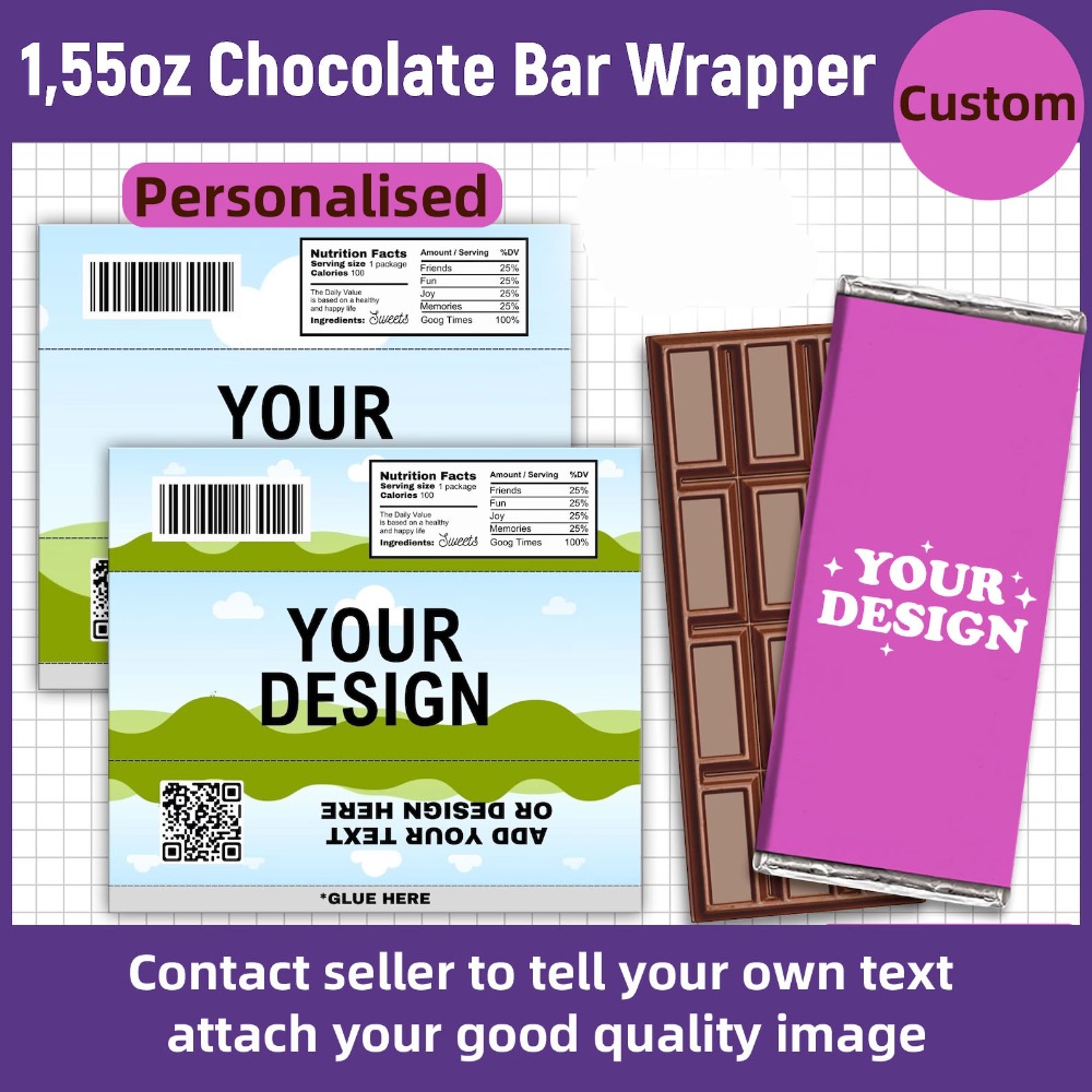 Custom Chocolate Bar Wrappers  - Medical Label recension och pris